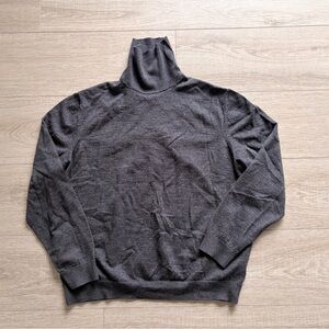 H&M Merino Wool Turtleneck Sweater Men’s XXL Dark Grey 100% Wool Knit